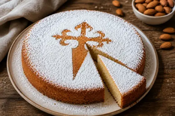 Torta di Santiago fatta in casa, morbida e profumata
